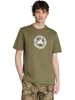 Pánské tričko adidas Camo v olivové barvě KC7164