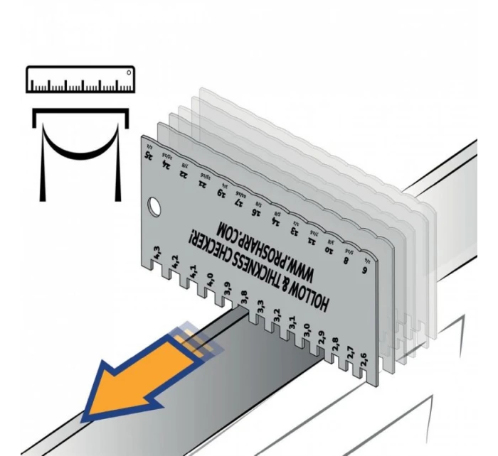 Měřidlo tloušťky a hloubky ostří Prosharp