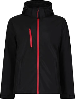 Regatta TRA 701 3-vrstvá softshellová bunda s kapucí "Venturer" 36.A701 black/classic red