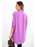 Halenka s delším zadním dílem fialová