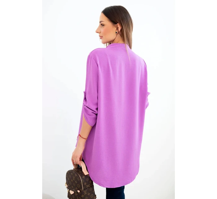 Halenka s delším zadním dílem fialová