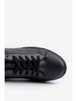 Nízké pánské tenisky z ekologické kůže Big Star NN174284 černé Nízké pánské tenisky z ekologické kůže Big Star NN174284 černé