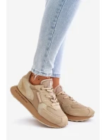 Dámské Kožené Tenisky Big Star OO274564 Hi-Poly System Béžové Dámské Kožené Tenisky Big Star OO274564 Hi-Poly System Béžové