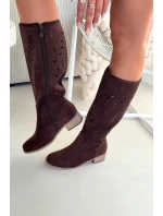 dámské vysoké boty na čokoládové model 21821933 - Boto dámské vysoké boty na čokoládové model 21821933 - Boto