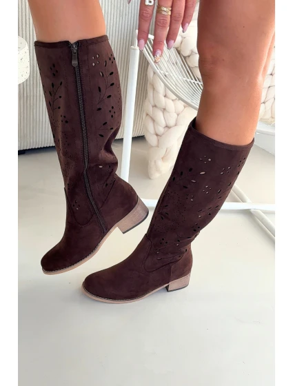 dámské vysoké boty na čokoládové model 21821933 - Boto dámské vysoké boty na čokoládové model 21821933 - Boto