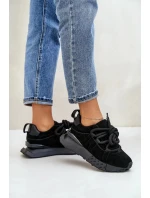 Semišové Dámské Tenisky Na Platformě S Tlustým Šněrováním Artiker Černé Semišové Dámské Tenisky Na Platformě S Tlustým Šněrováním Artiker Černé