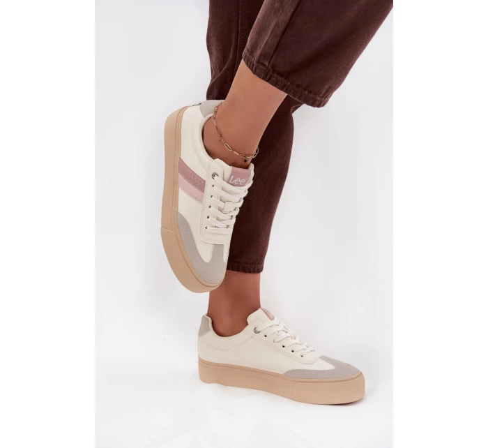 Dámské nízké tenisky LEE Ailani Women Low – ecru bílá Dámské nízké tenisky LEE Ailani Women Low – ecru bílá