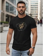 Pánské tričko s potiskem černé FashionStreet NX5085R
