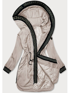 Béžová dámská bunda s ozdobnou lemovkou model 18019130 - S'WEST