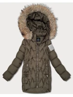 Dámská zimní bunda v barvě khaki s kapucí Goodlookin (KK60564) Dámská zimní bunda v barvě khaki s kapucí Goodlookin (KK60564)