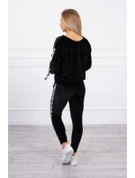 model 21753118 velurová sada černá - K-Fashion
