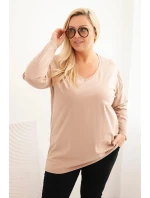 Dámská blůza Plus Size s V výstřihem a dlouhým rukávem fango Dámská blůza Plus Size s V výstřihem a dlouhým rukávem fango