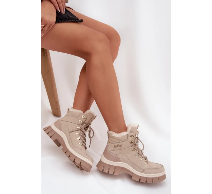 Dámské zateplené trapery Lee Cooper – béžové