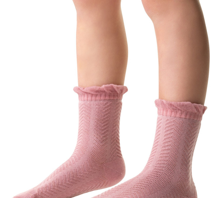 Dívčí žakárové netlačící ponožky Steven art.014 26-34