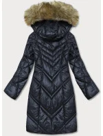 Tmavě modrá prošívaná dámská bunda (H-97-2)