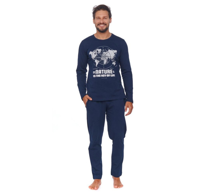 Pánské pyžamo model 17610276 modré - DN Nightwear
