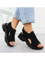 Dámské vestavěné černé sandály Potocki TO90302