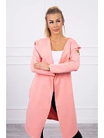 Dlouhý kabát s kapucí meruňkový Dlouhý kabát s kapucí meruňkový