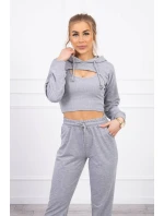 3dílná bavlněná souprava šedá