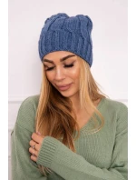 Fleecová čepice denim model 18750125 - K-Fashion Fleecová čepice denim model 18750125 - K-Fashion