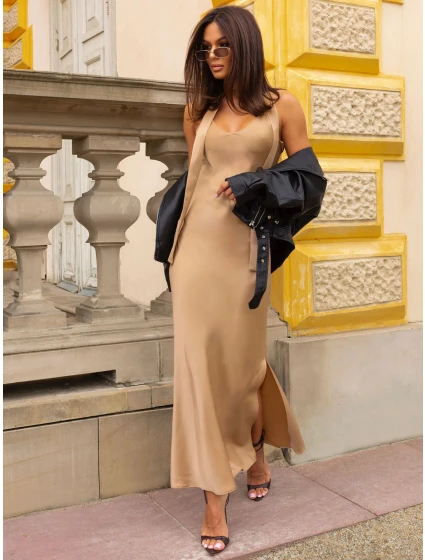 Šaty LK SK 509715.51 camel Šaty LK SK 509715.51 camel