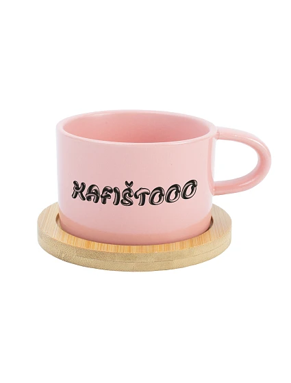 KAFIŠTOOO - růžový hrníček makronka 200 ml