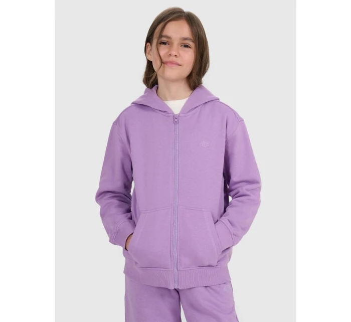 Dívčí mikina s kapucí model 21815258 - 4F Dívčí mikina s kapucí model 21815258 - 4F