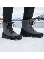 Zimní sněhové boty nepromokavé šedé DK Zimní sněhové boty nepromokavé šedé DK