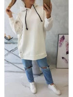 Zateplená mikina se zapínáním na druky ecru Zateplená mikina se zapínáním na druky ecru