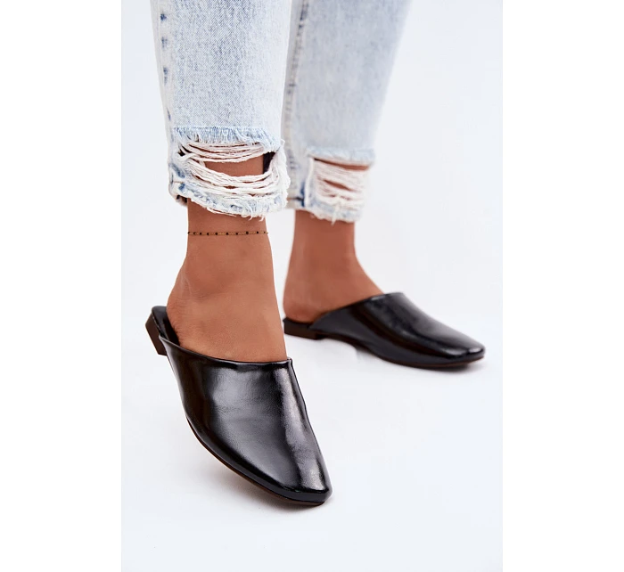 Dámské Mule z Umělé Kůže Ploché Černé Romelle Dámské Mule z Umělé Kůže Ploché Černé Romelle