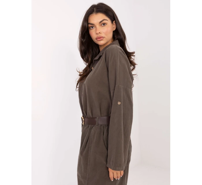 Spodnie IT SP model 21749909 ciemny khaki - FPrice Spodnie IT SP model 21749909 ciemny khaki - FPrice