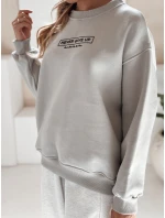 Dámská oversize mikina NEVER grey FashionStreet BY1230