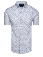 Pánská bílá košile s krátkým rukávem FashionStreet KX1041