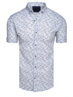 Pánská bílá košile s krátkým rukávem FashionStreet KX1041
