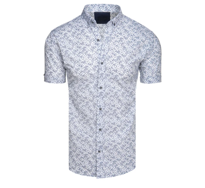 Pánská bílá košile s krátkým rukávem FashionStreet KX1041