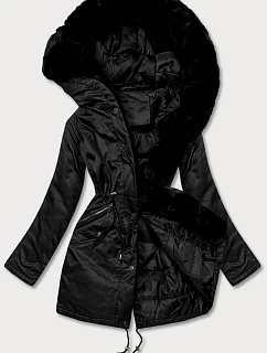 PARKA DAMSKA Z FUTERKIEM CZARNA model 21244419 - J.STYLE