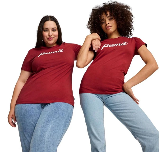 Puma ESS+Script dámské tričko červená 679315 13 Puma ESS+Script dámské tričko červená 679315 13