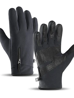 Protiskluzové zimní sportovní rukavice na telefon (velikost XL) - černé