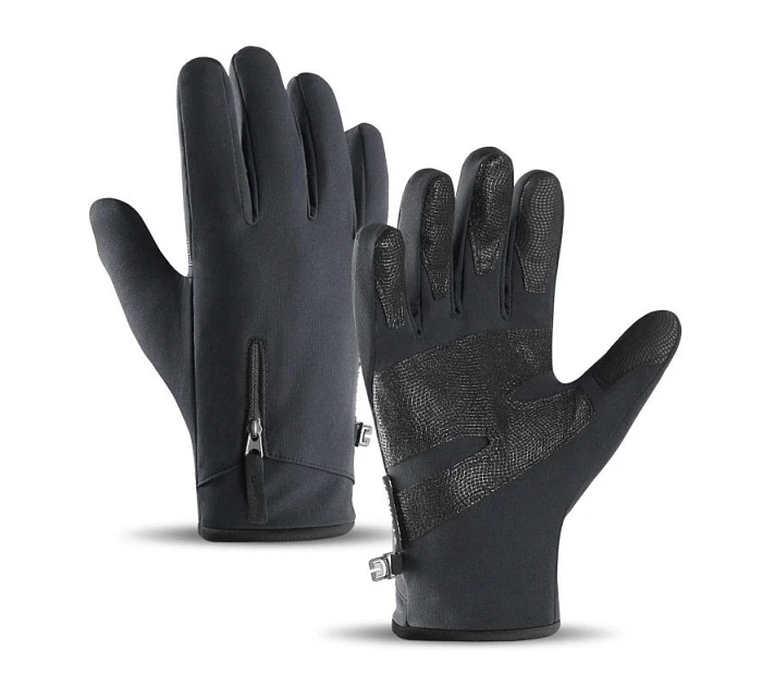 Protiskluzové zimní sportovní rukavice na telefon (velikost XL) - černé Protiskluzové zimní sportovní rukavice na telefon (velikost XL) - černé