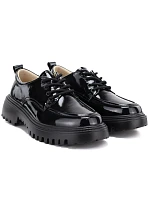 Dámské kožené polobotky ve stylu černé, Artiker model 22367810 Dámské kožené polobotky ve stylu černé, Artiker model 22367810