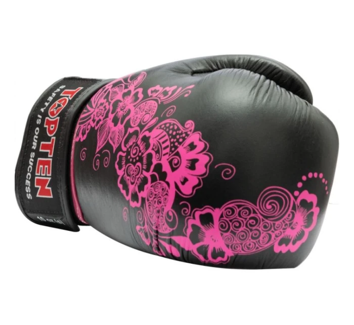 Boxerské rukavice  10 oz bílé a růžové model 21767800 - TOP TEN