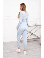 Dvoudílná souprava svetrů v modré barvě