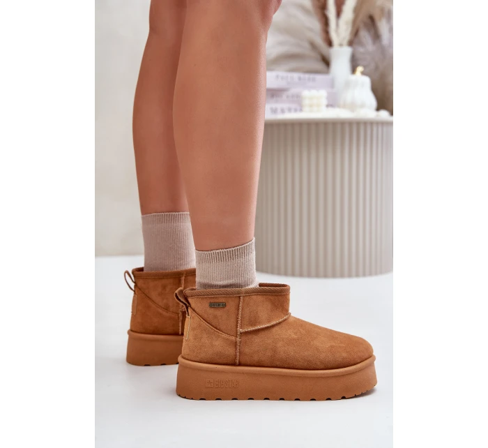 Nízké Sněhule Na Platformě Big Star model 21676190 Camel - Big Star Shoes Nízké Sněhule Na Platformě Big Star model 21676190 Camel - Big Star Shoes
