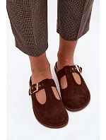 Dámské z umělé semišové hnědé model 22125705 - Boto