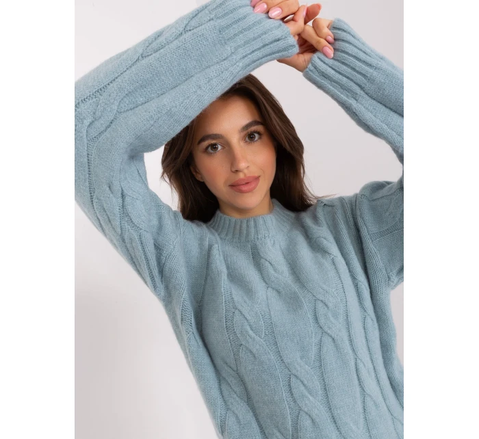 Jumper AT SW 0146.10P tmavě mátový Jumper AT SW 0146.10P tmavě mátový