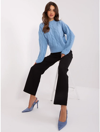 Sweter AT SW model 18930106 jasny niebieski - FPrice Sweter AT SW model 18930106 jasny niebieski - FPrice