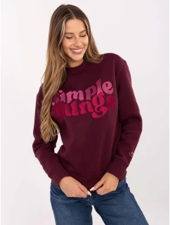 Mikina D10608BC02801A4NO bordó