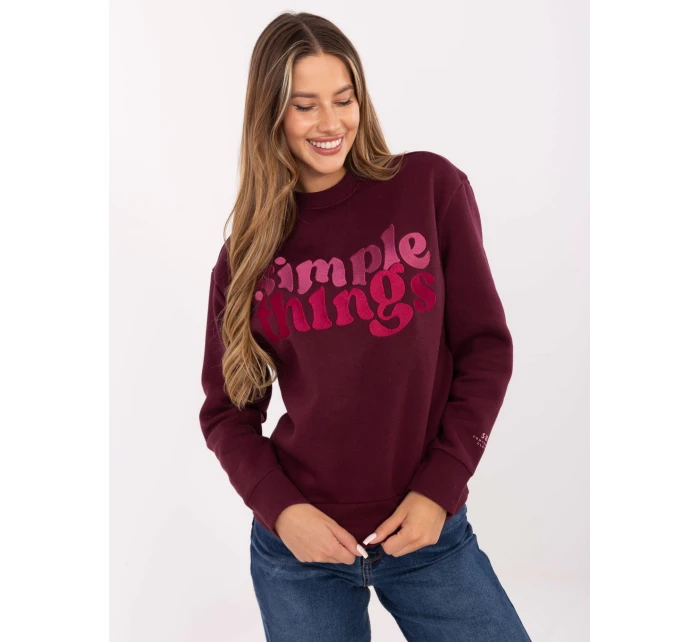 Mikina D10608BC02801A4NO bordó Mikina D10608BC02801A4NO bordó