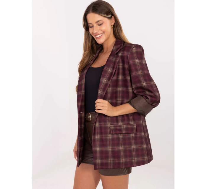 Marynarka IT MA model 21421382 bordowy - FPrice