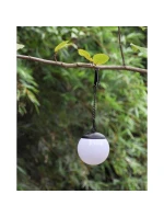 SOLÁRNÍ LAMPA PLASTOVÁ KOULE ZÁVĚSNÁ 20CM
